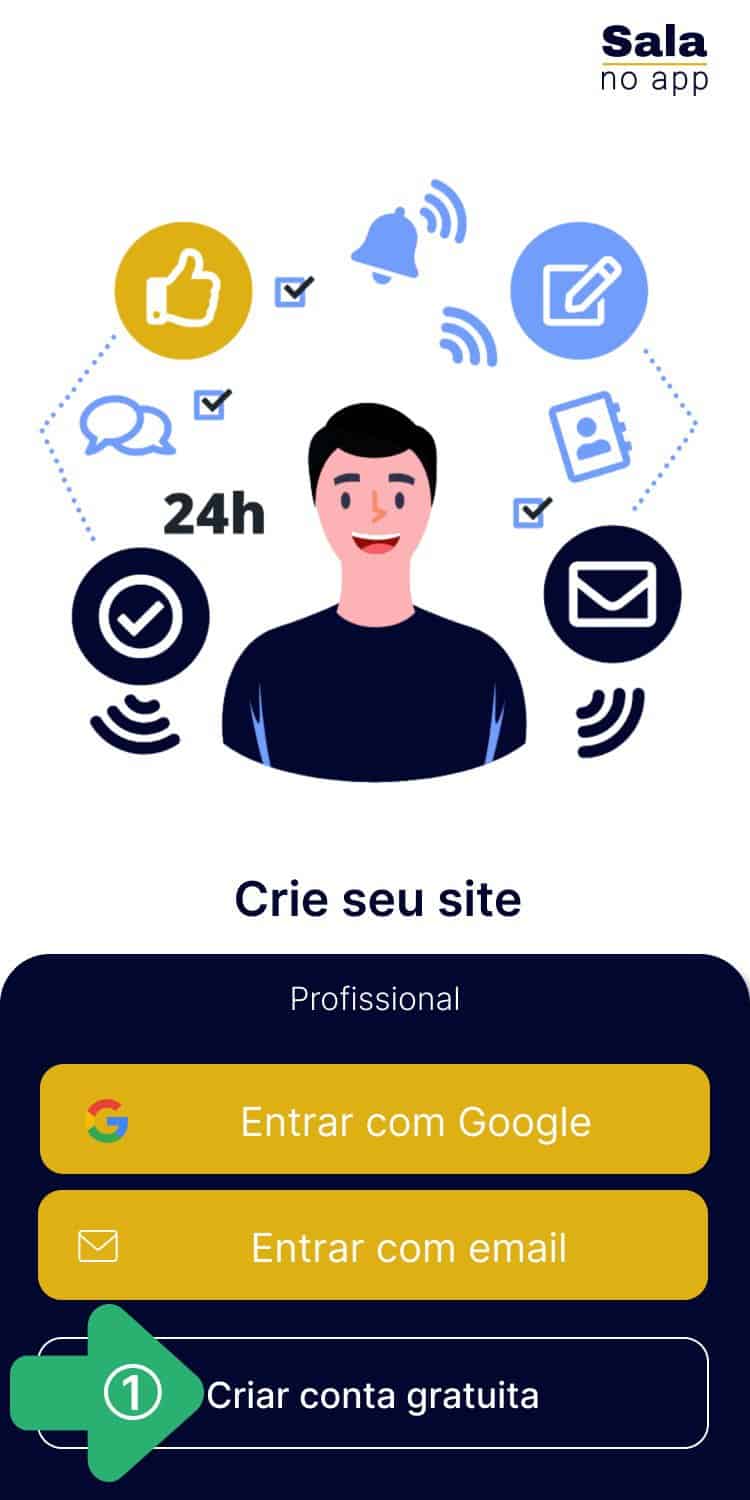 (1) Crie sua conta